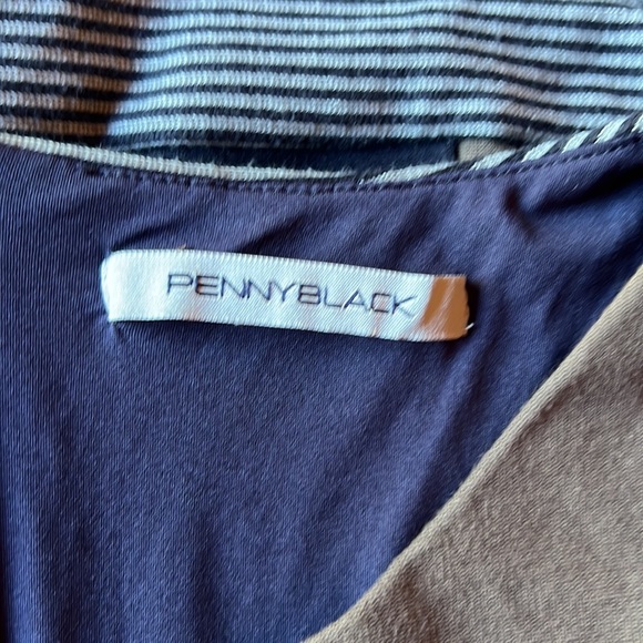 Stripes and Color Block Mini/Midi Dress Stylish Zip Up Bodycon by Penny Black M - Picture 7 of 8